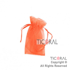 BOLSA NARANJA ORGANZA 14.5X10CM HS2627-4 x 1